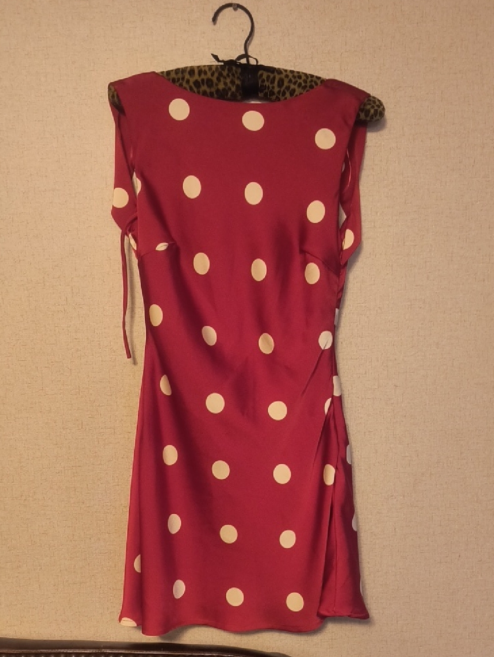 Polka Dot Red Sleeveless Dress
